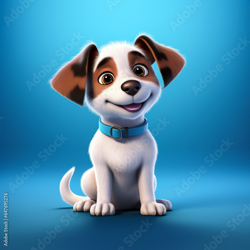 3d cute cartoon dog realistic 3d animal