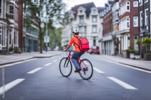 City Street Commuter riding a bicycle