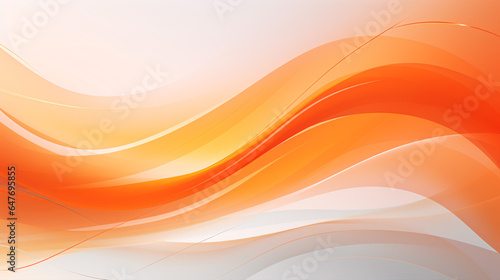 Abstract banner design template featuring dynamic orange lines.