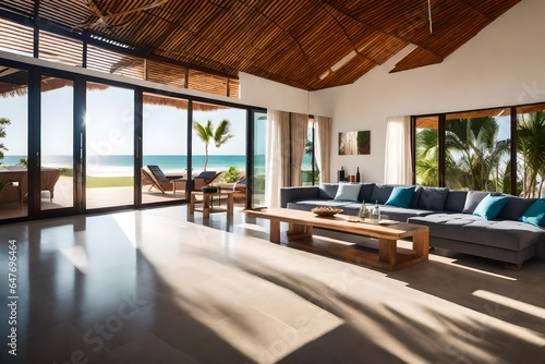 A stylish beachfront villa with sunlight streaming through every room.  © ZUBI CREATIONS