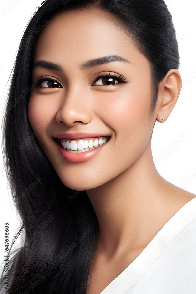 portrait of a woman A closeup photo portrait of a beautiful young asian indian model woman smiling with clean teeth portrait of a woman A closeup photo portrait of a beautiful young asian indian model woman smiling with clean teeth
