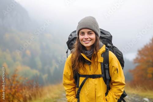 Backpacker's Dream: Exploring Misty Mountain Trails © AIproduction