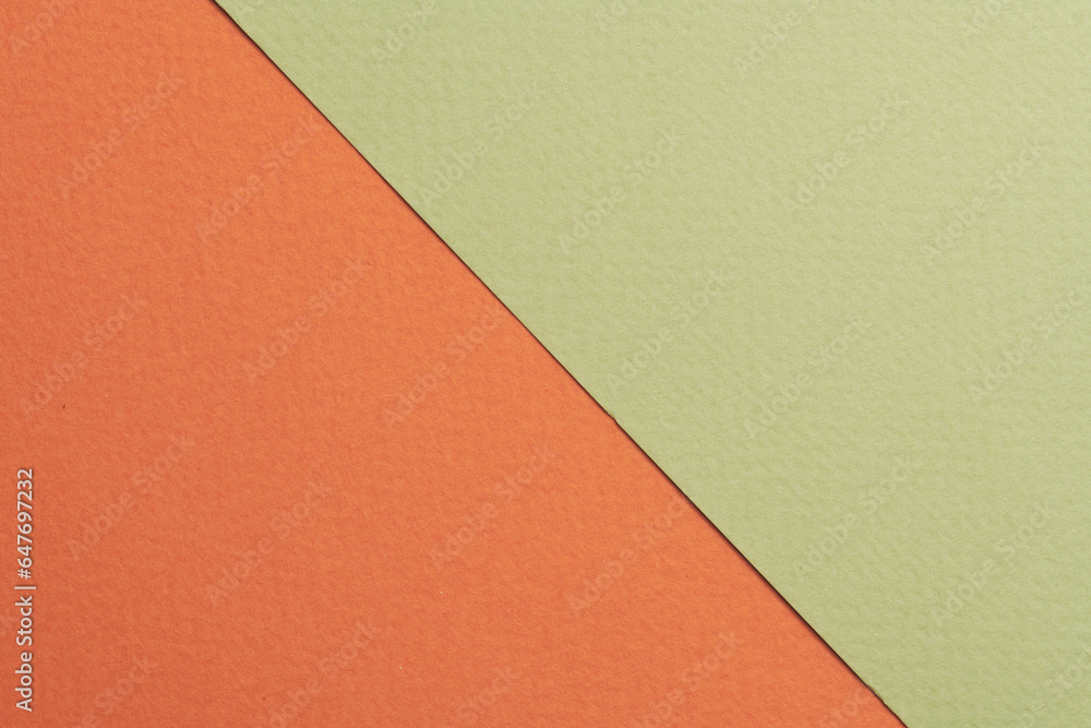Rough kraft paper background, paper texture orange green colors. Mockup with copy space for text. Rough kraft paper background, paper texture orange green colors. Mockup with copy space for text.