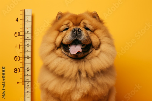 Chow chow dog animal with coloful background