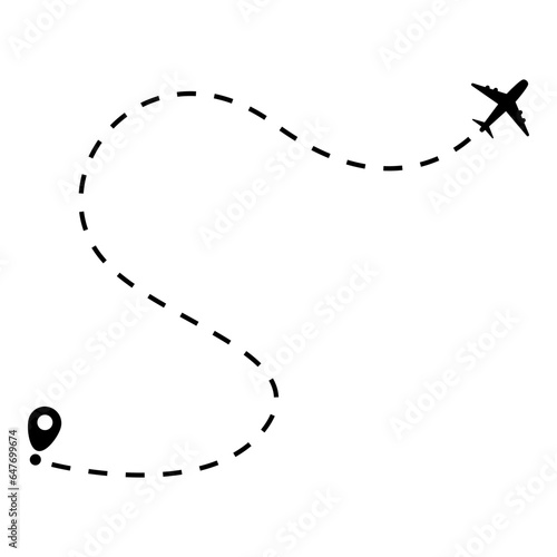 airplane travel route