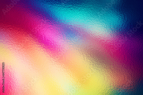 Multicolored Abstract Foil Texture Hologram background. Colorful gradient. Bright color texture. Neon colors. Metallic abstract background. Vibrant metal effect foil. Multicolor backdrop