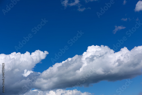 Fototapeta Naklejka Na Ścianę i Meble -  White Clouds on Blue Sky Background.