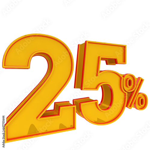 3d golden number 25% percent