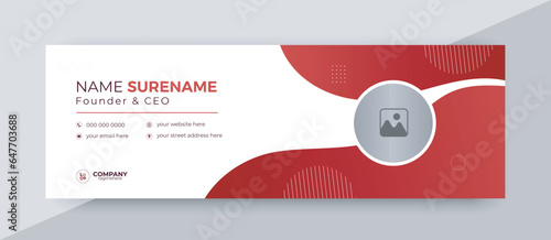 Clean and simple email signature or email footer template