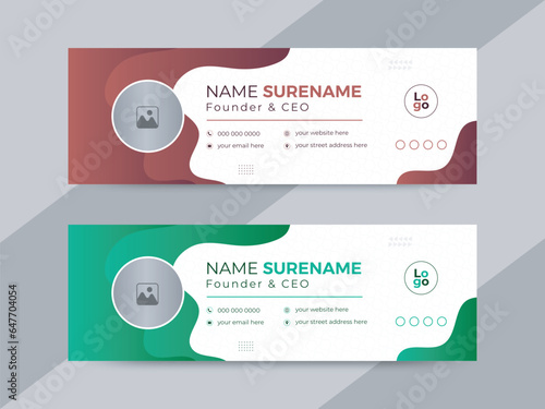 Email signature template design | email footer | personal social media cover