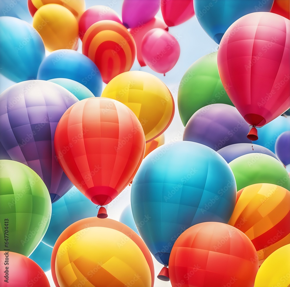 Obraz premium Balloon pattern created with AI