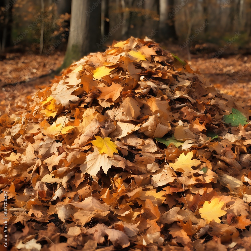 Fallen leaves autumn fall created with AI Fallen leaves autumn fall created with AI