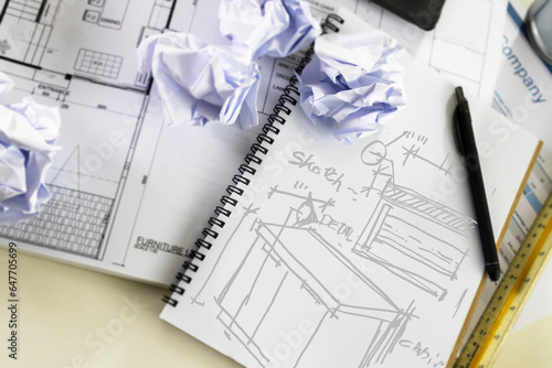 Engineers and architects use their expertise to produce designs on paper and in drawings.,Using successful strategies and failing ones in the construction industry