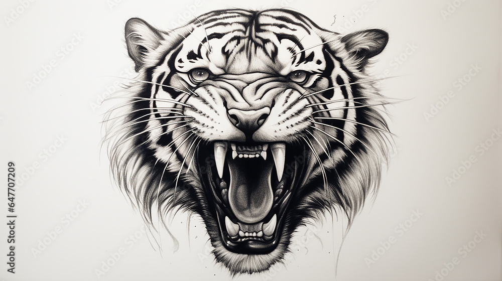 Obraz premium Tigre desenho 