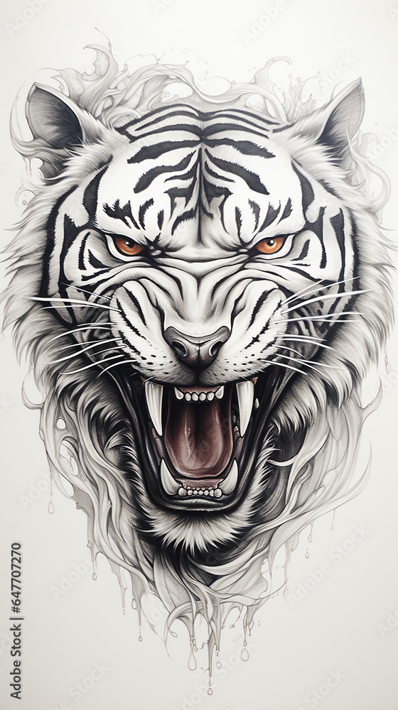 Obraz premium Tigre desenho 