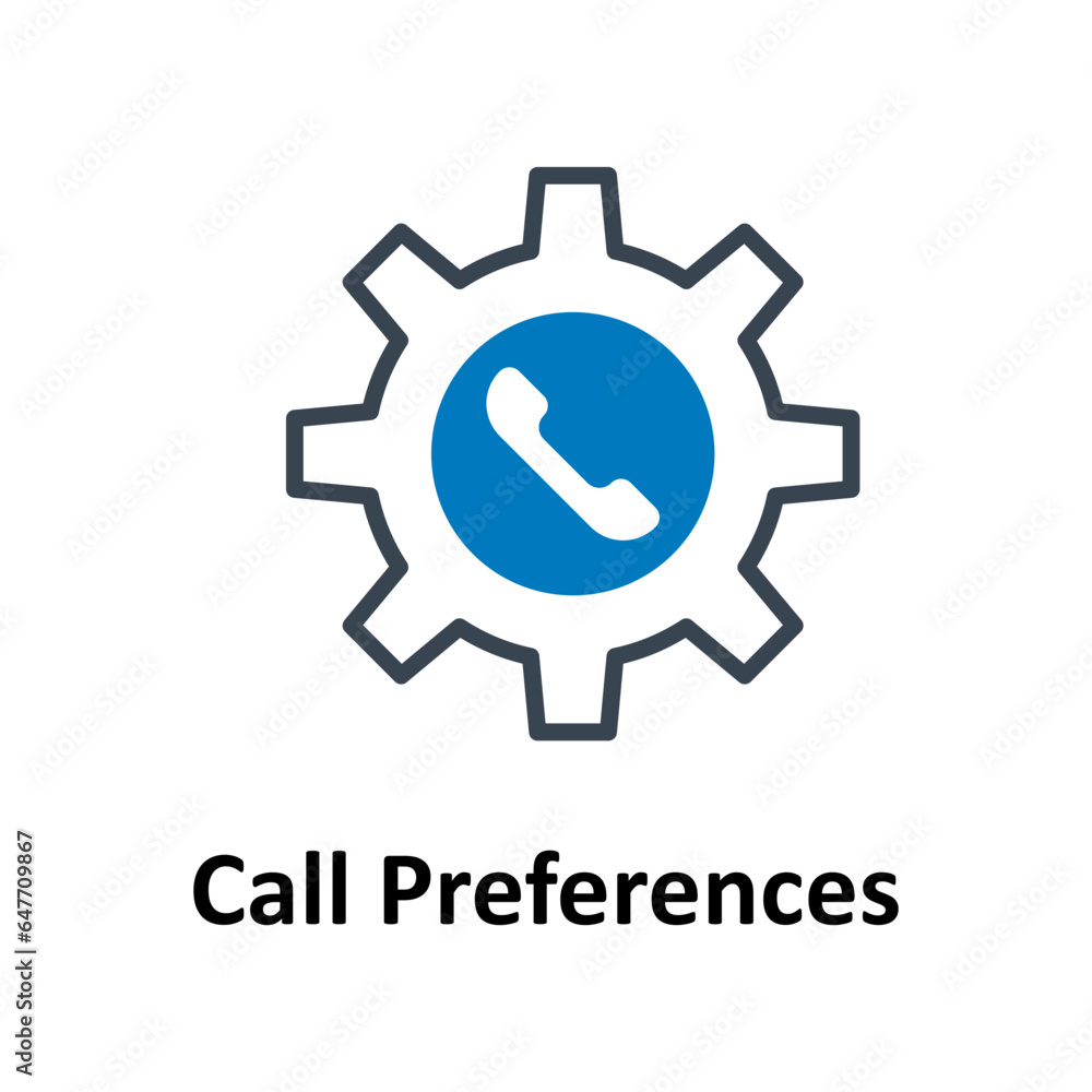 Call preferences Vector Icon

