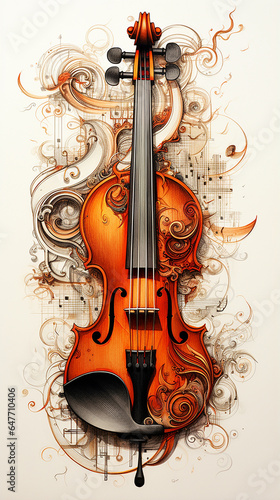 violino instrumento musical desenho 