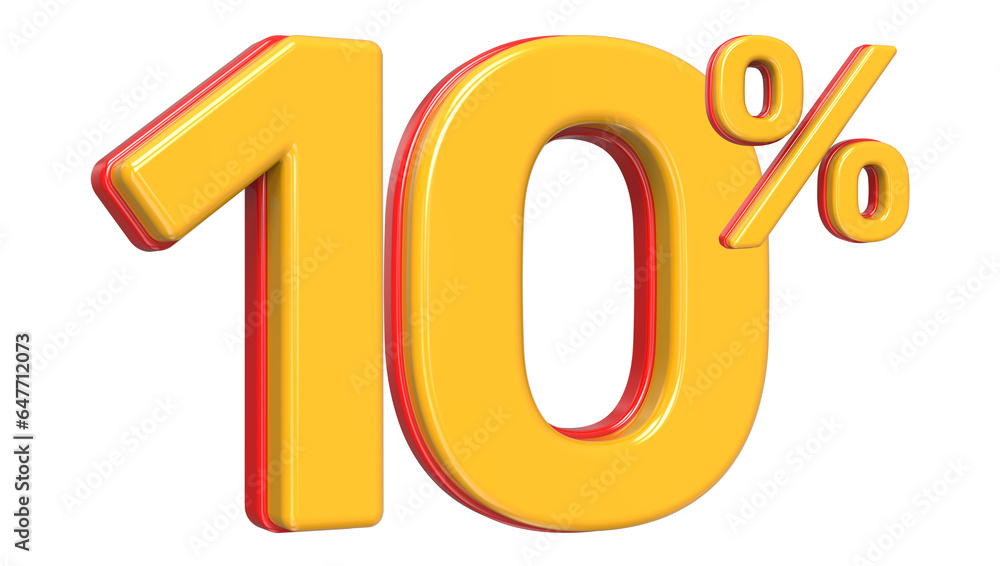 Number 3d render png transparent