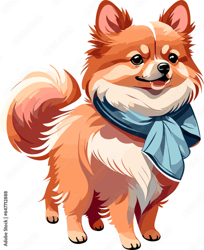 Pomeranian Cartoon Cute Dog Pomeranian Cartoon Cute Dog