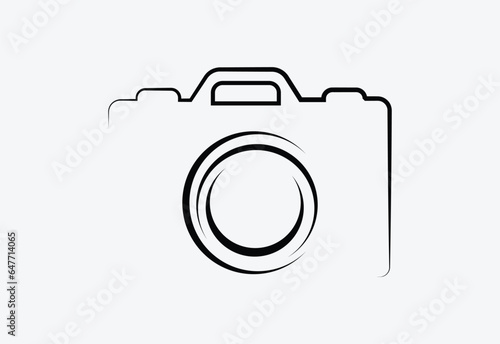 Creative Black Camera Logo Design Symbol Vector Illustration