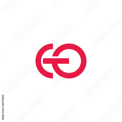 letter co power button logo vector