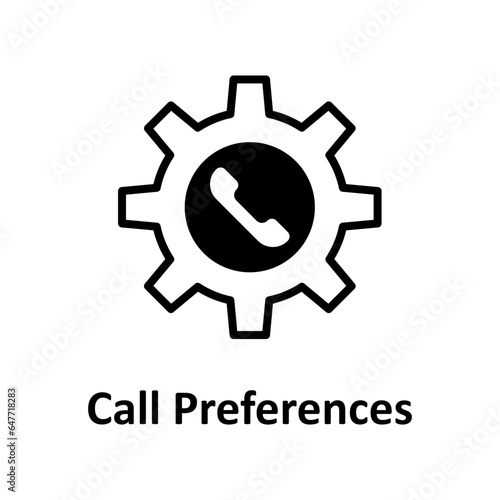 Call preferences Vector Icon


