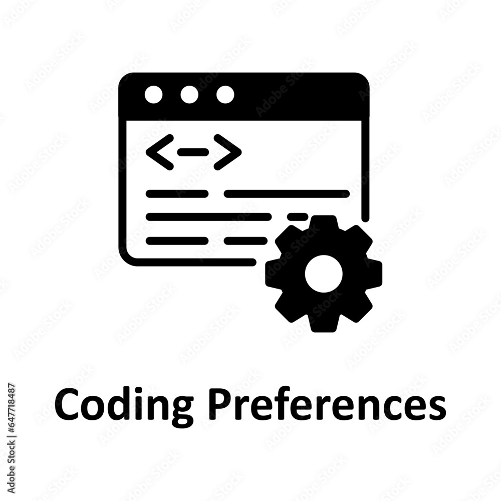 Coding preferences Vector Icon
Coding preferences Vector Icon
