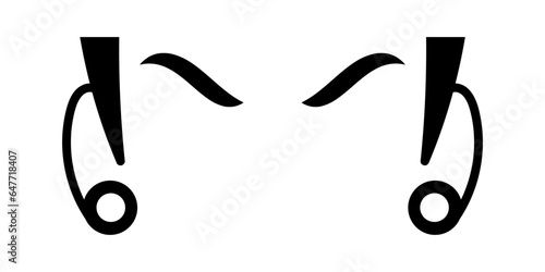 Avatar of a man with piercing. Profile avatar icon. Vector illustration isolated on white background.