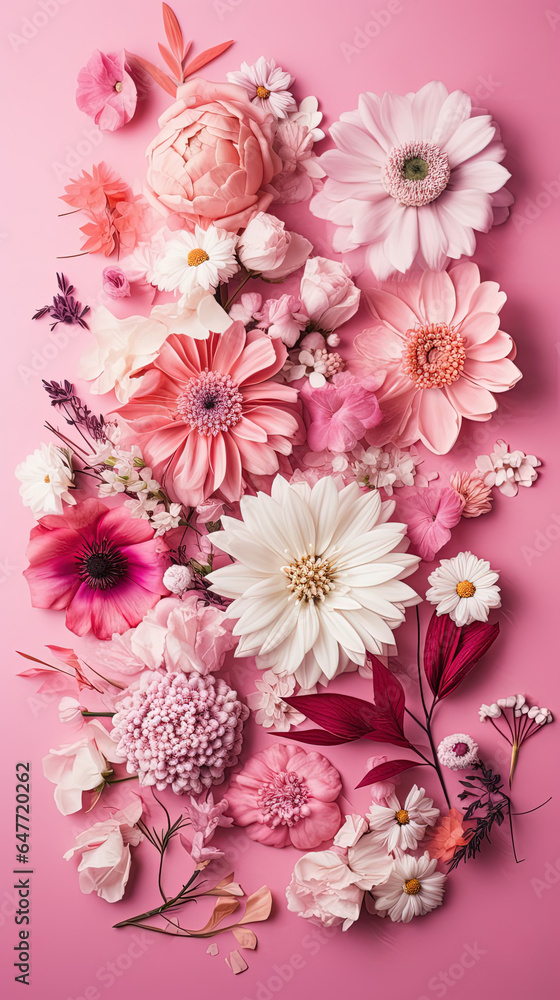 Flowered White Border Frame Generative AI Flowered White Border Frame Generative AI