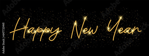 Happy new year luxury golden typography 