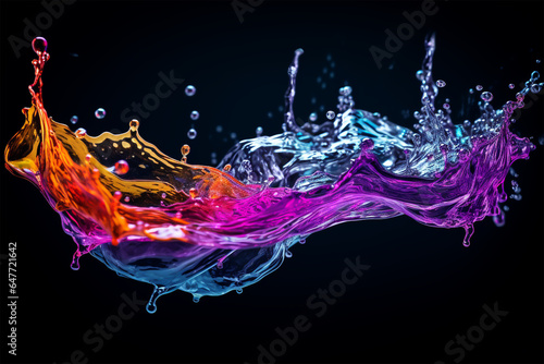 Neon Water Splash