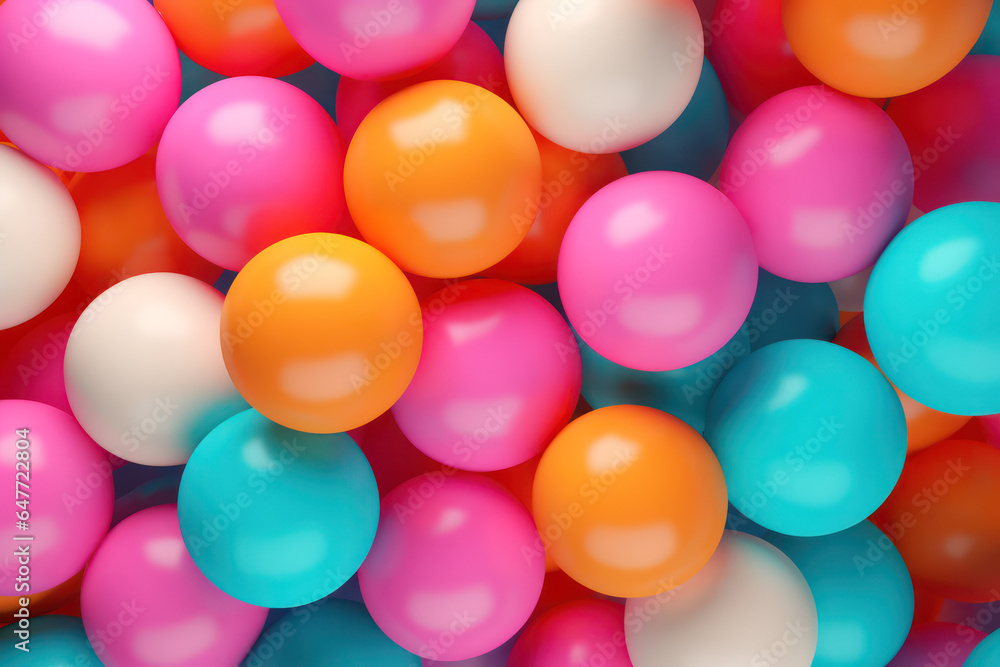 Circles of Vibrance: A Multitude of Colorful Balls Create a Playful and Joyful Composition