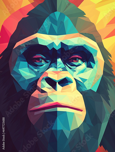 Gorilla Chimpanzee Character Illustration photo