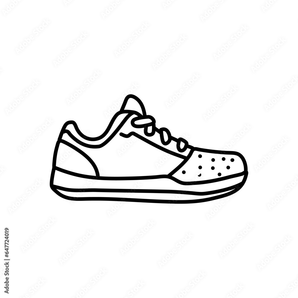 Hand drawn of kids shoes. Sketch illustration of kids shoes isolated on white background Hand drawn of kids shoes. Sketch illustration of kids shoes isolated on white background