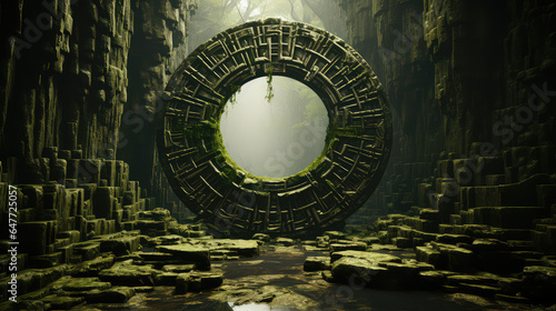 Mysteries Unveiled  Ancient Ruins on an Alien Planet as Imagined by Generative AI