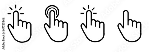 Hand click icon vector. pointer icon vector. hand cursor icon vector