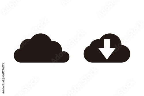 cloud vector icon for weather and technlogy icon