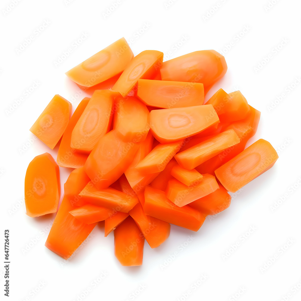 Carrot cut into small pieces. High resolution. Carrot cut into small pieces. High resolution.