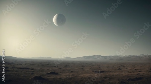 full moon over the mountains