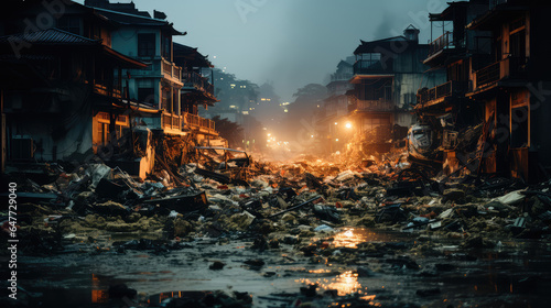The Desolate Echoes: Dystopian Apocalyptic City as Envisioned by Generative AI