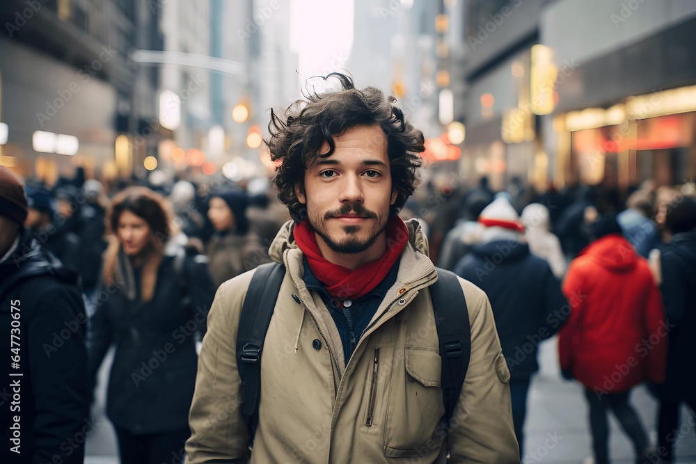 Person on New York street, street photograhy, men, woman, urban, real life Person on New York street, street photograhy, men, woman, urban, real life