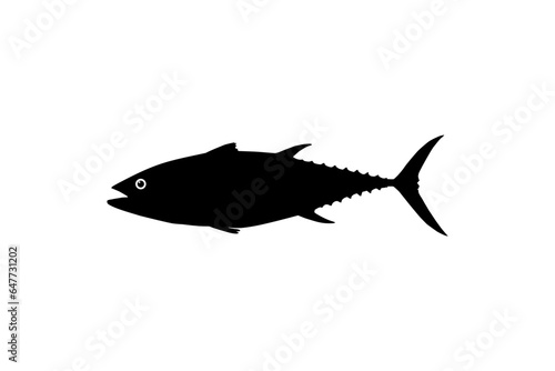 Tuna Fish Silhouette  can use for Logo Type  Art Illustration  Pictogram  Website or Graphic Design Element. Vector Illustration 