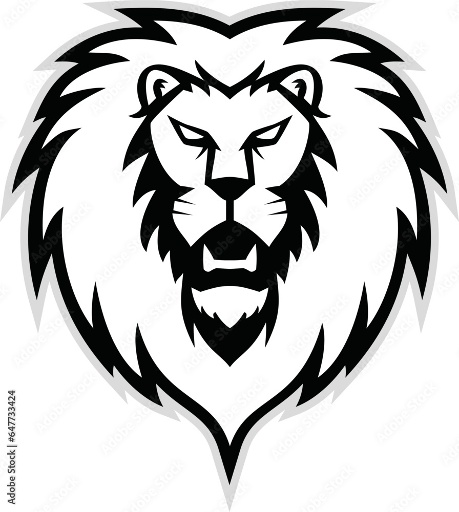 Obraz premium Lion Head Logo Vector Template Illustration Design