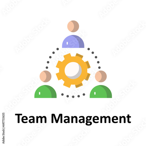 Team management Vector Icon

