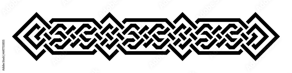 Geometric interlaced black border divider Geometric interlaced black border divider