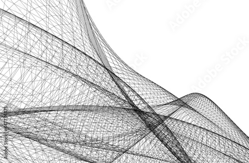 Abstract geometric background 3d rendering