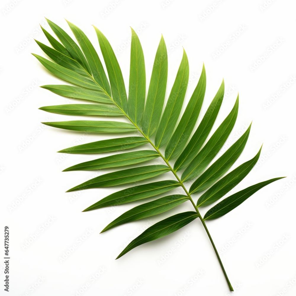 Fototapeta premium palm leaf isolated on white background