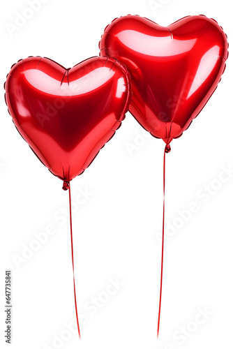 Fototapeta Red heart balloon for party and celebration