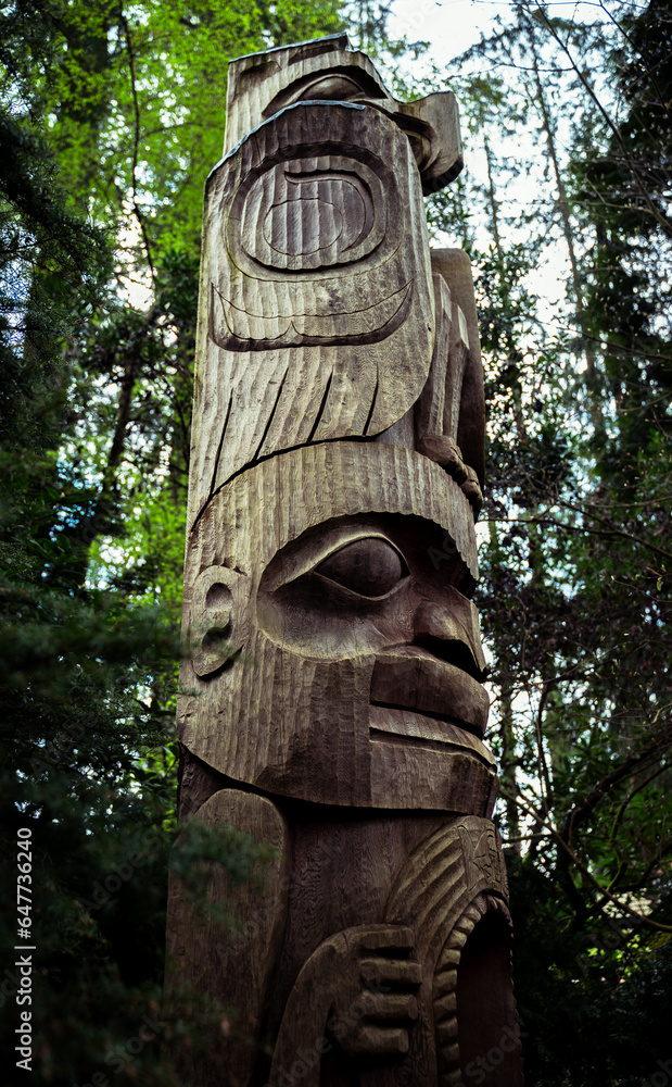 totem pole in vancouver country totem pole in vancouver country