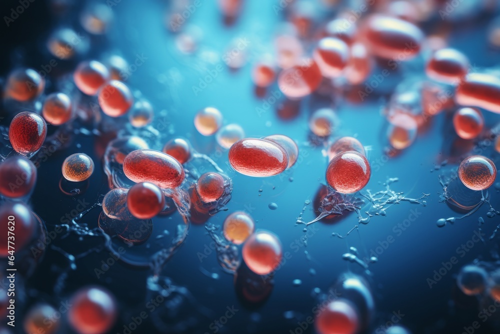closeup shot of probiotic Sacharomyces bacteria closeup shot of probiotic Sacharomyces bacteria